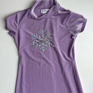 American girl velvet like snowflake dress lavender size 10 / 12